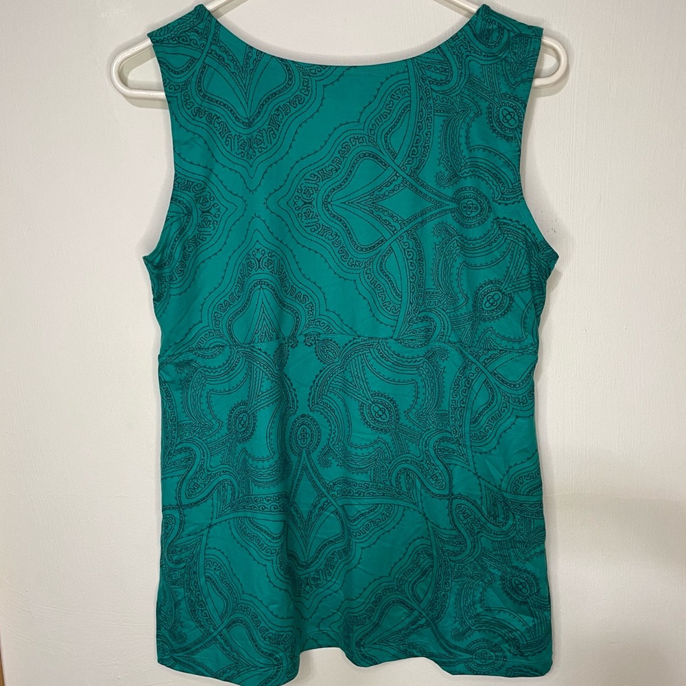 Patagonia Bandha Top Teal Sleeveless Patterned Tank L - Picture 4 of 6